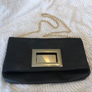 🍒 JustFab Black Clutch shoulder purse
